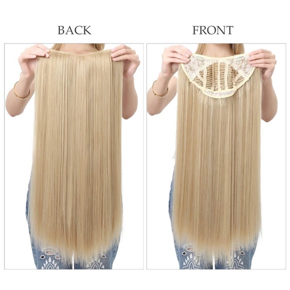 ✨24” #1 BLACK FULL HEAD UPART  1 PEICE CLIPINS NEW